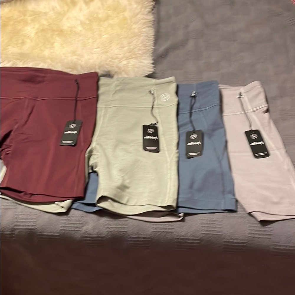 Allbirds Green and Blue Bike Shorts for Active Comfort
